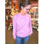 Simply Southern Simply Southern Long Sleeve Crewneck Santa Bubblegum