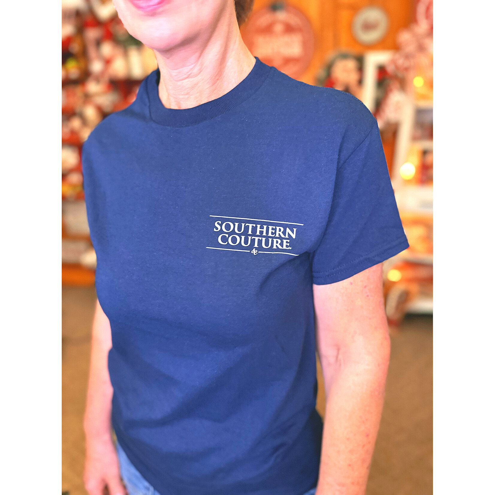 Southern Couture Southern Couture Classic Jolly Happy Soul Tee Navy
