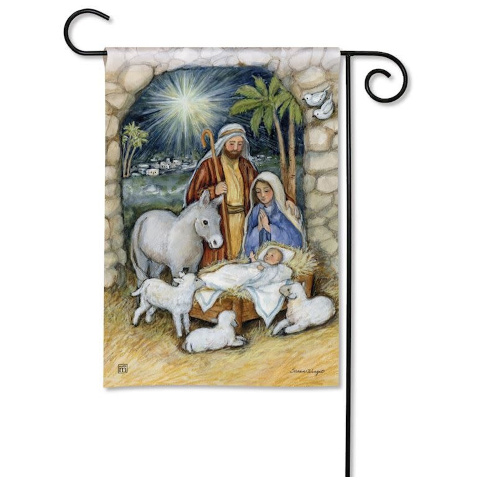 Studio M Silent Night Garden Flag