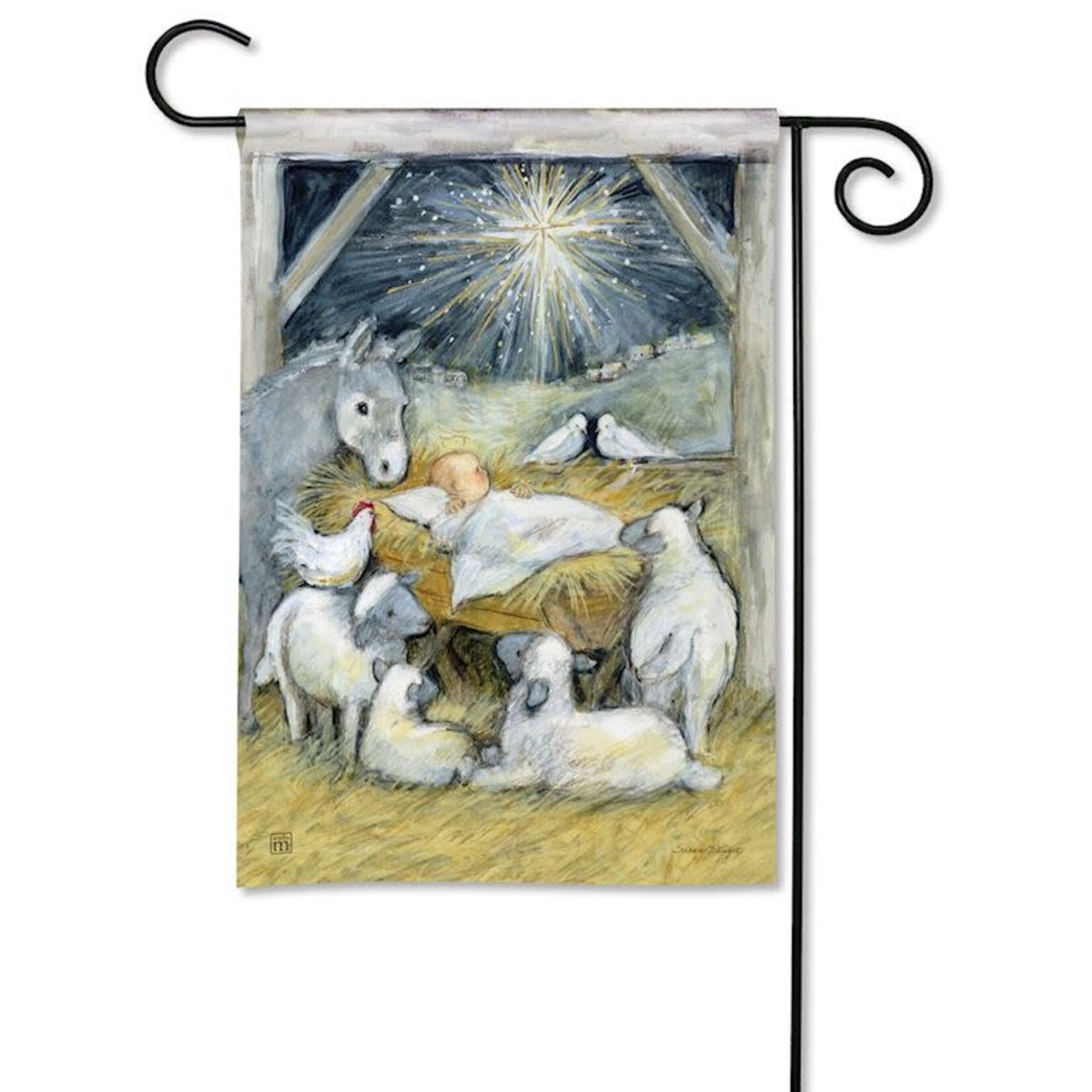 Studio M A Child is Born Garden Flag
