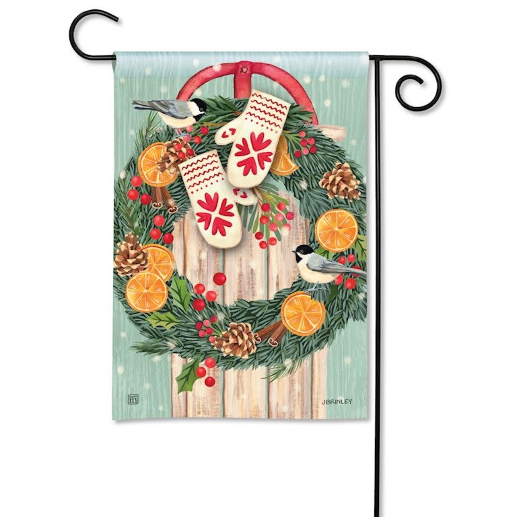 Studio M Citrus Wreath Garden Flag