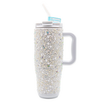 Simply Southern Simply Southern 40oz Tumbler Rhinestone Pearl White