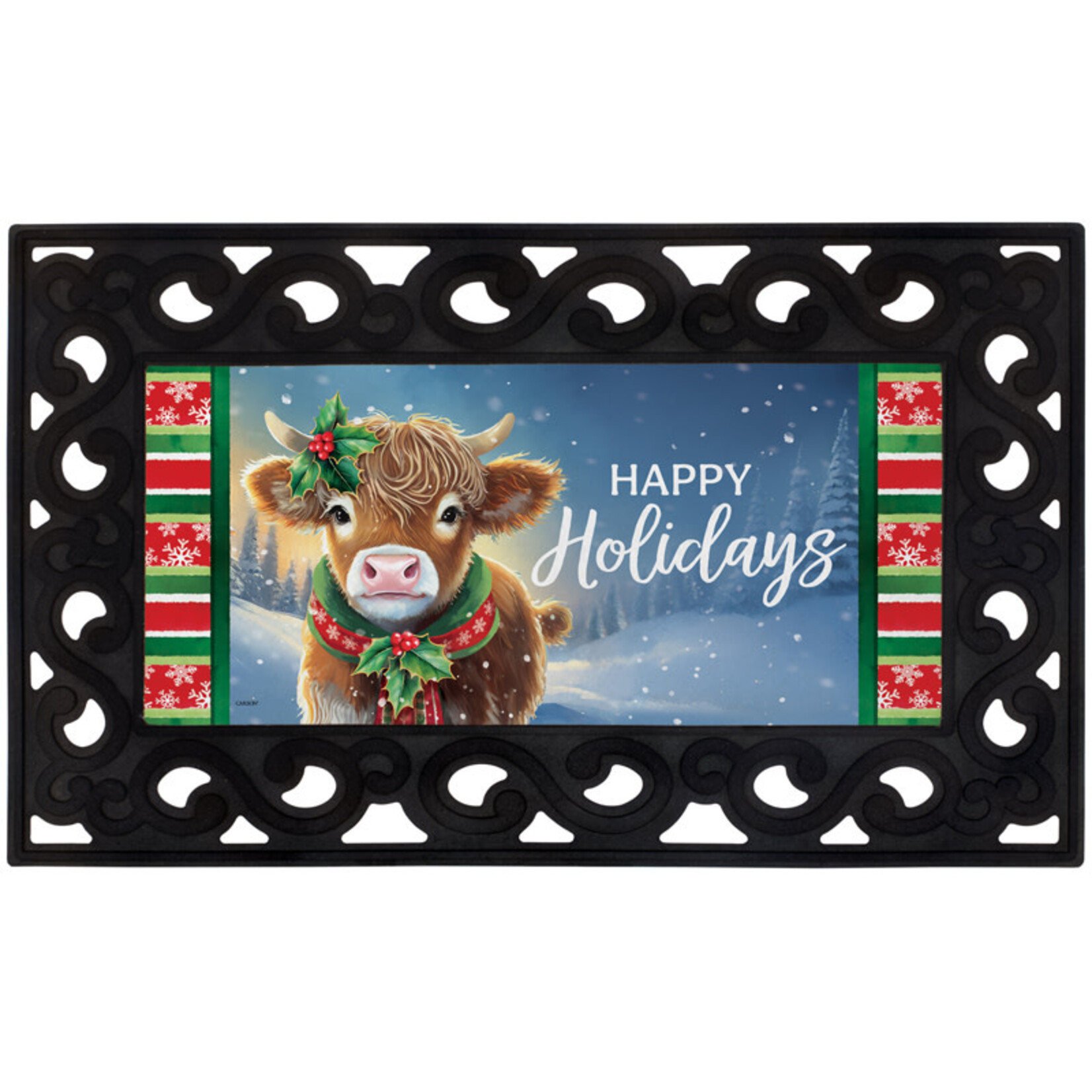 Carson Season’s Greetings Cow Switch Mat (Happy Holidays)