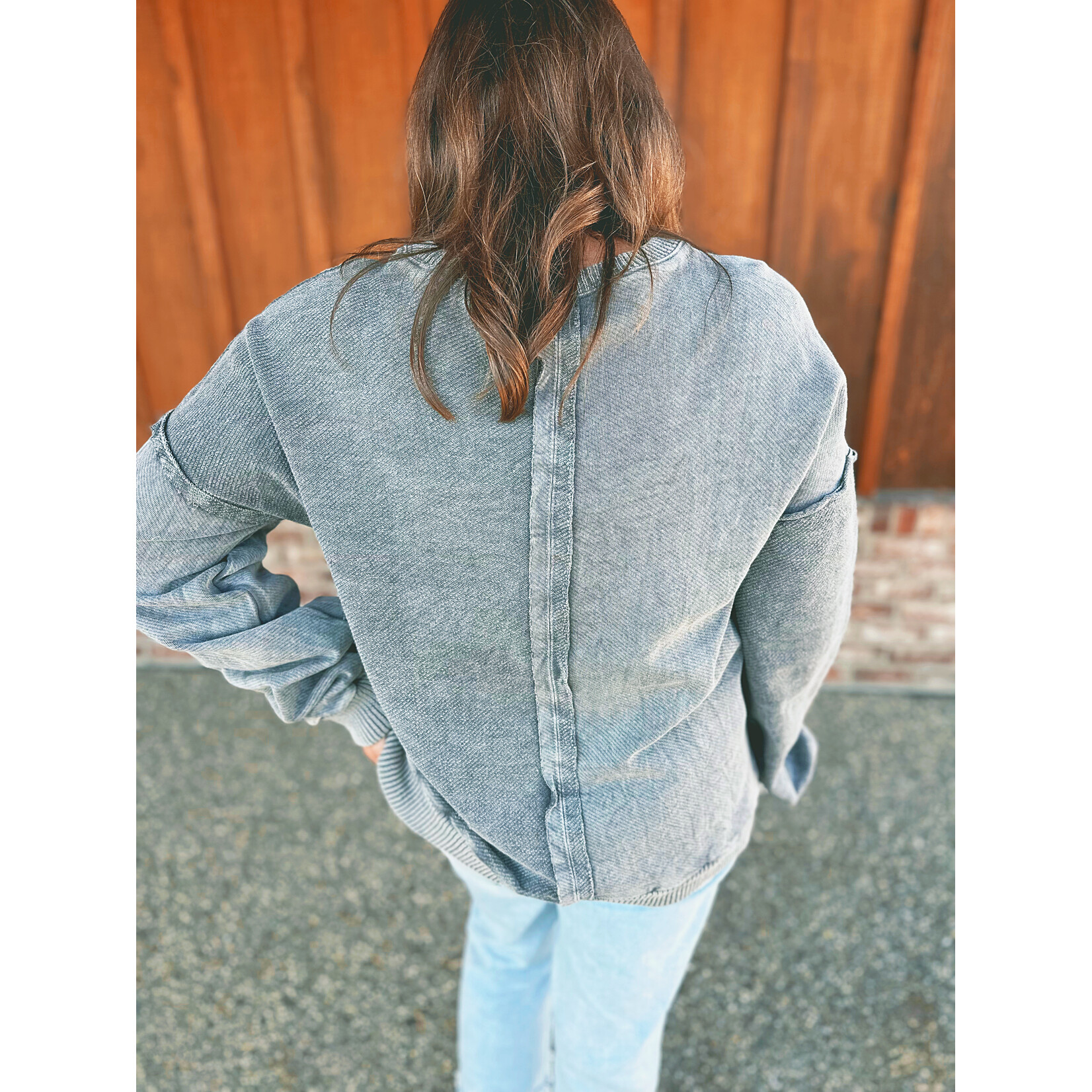 Simply Southern Simply Southern Drop Shoulder Pullover Leona Lead