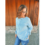 Simply Southern Simply Southern Drop Shoulder Pullover Leona Denim