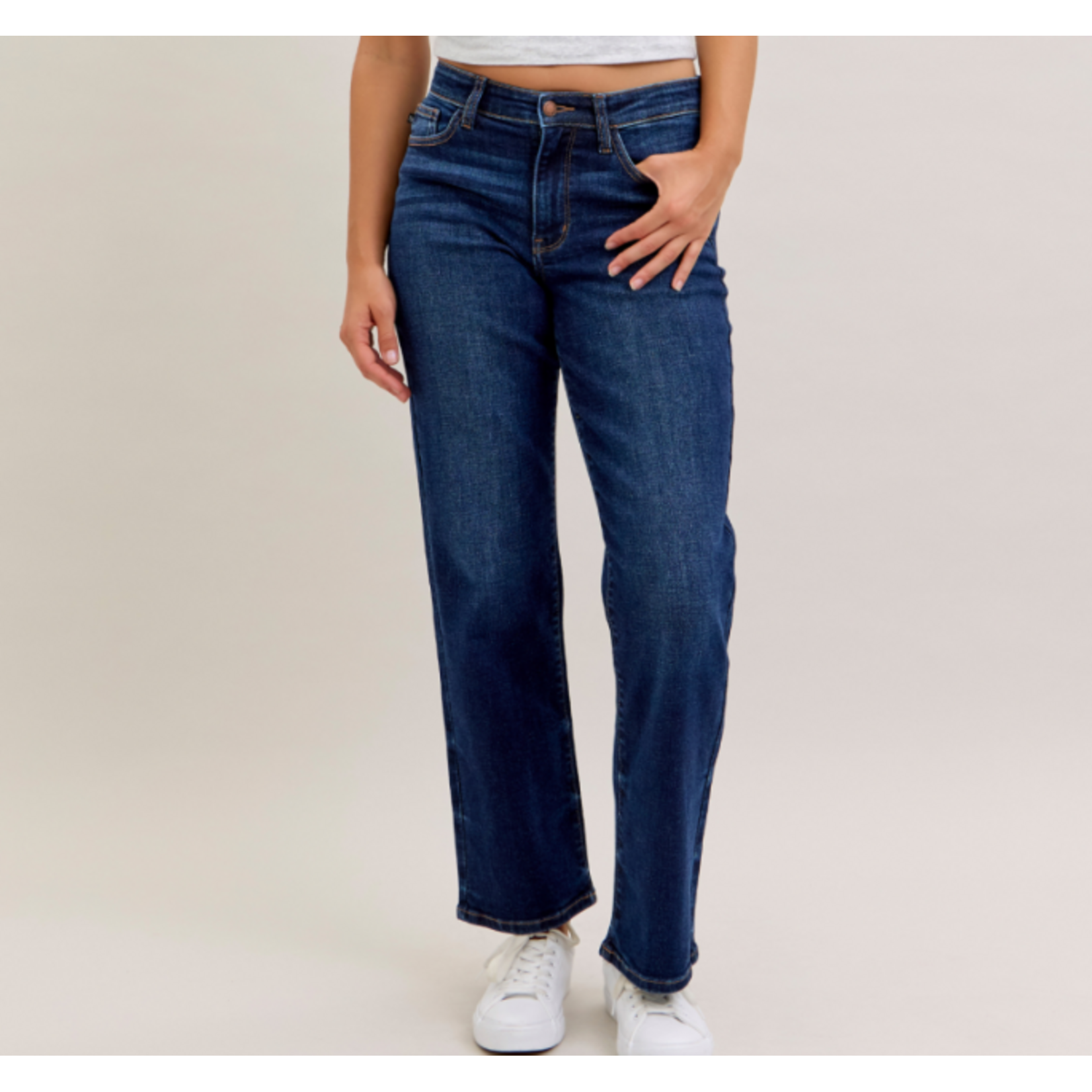 Judy Blue Judy Blue Mid Rise Straight Short Inseam 82679