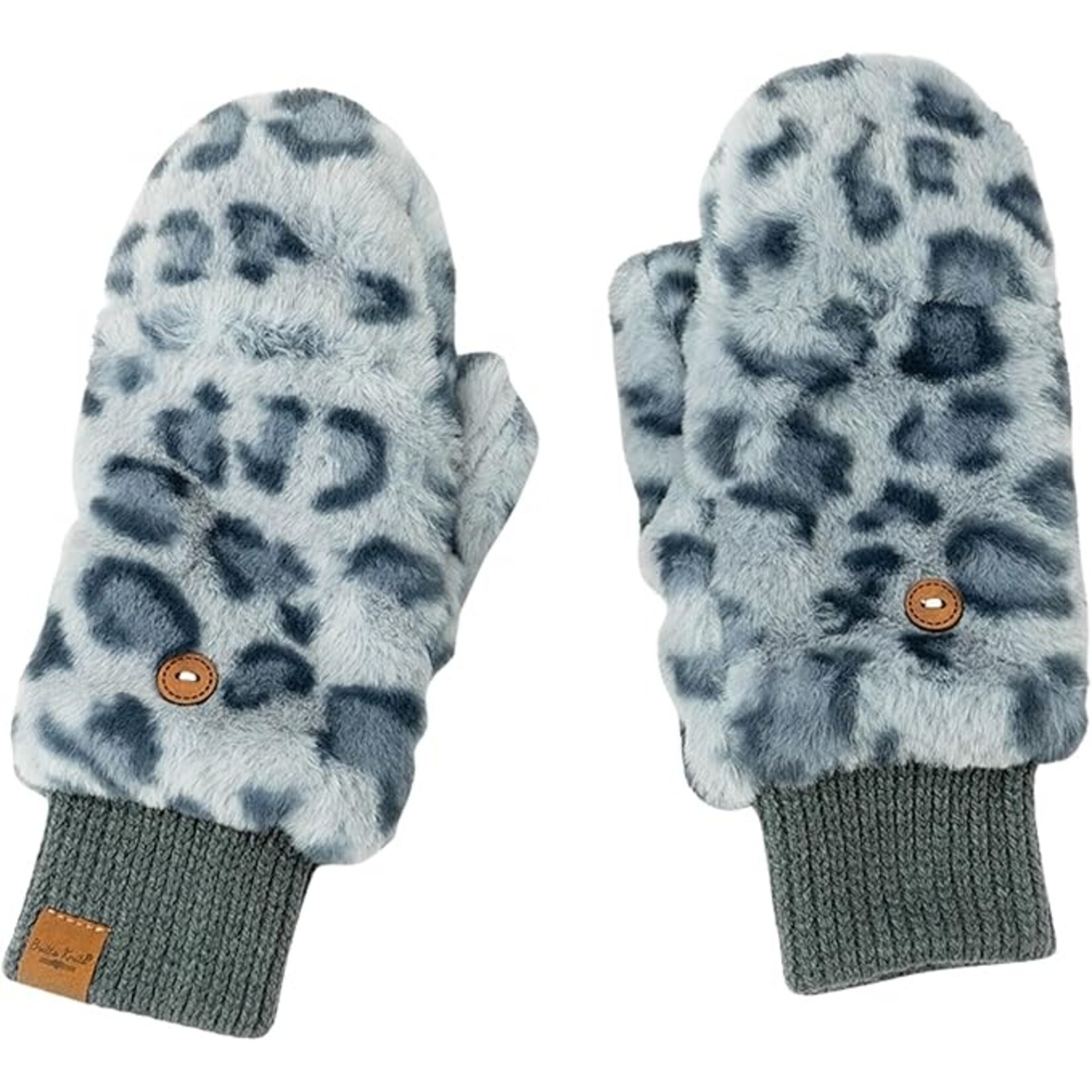 Britt's Knits Britt's Knits Snow Leopard Mittens Blu