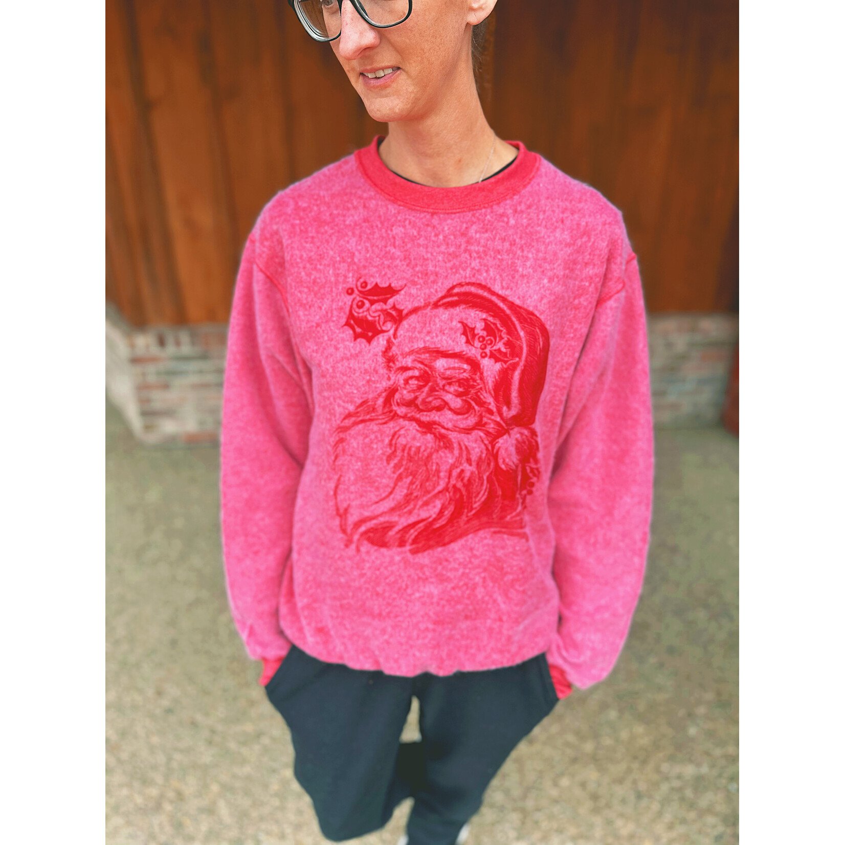 Knox + Nell Knox + Nell Inside Out Christmas Sweatshirt Santa