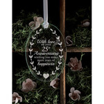 Carson 25th Anniversary Glass Oval Ornament