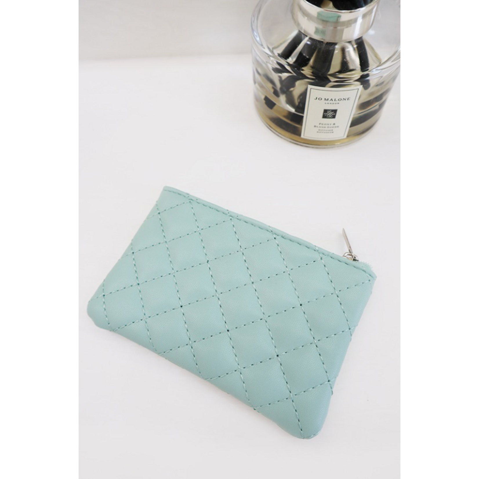 Love and Repeat Love and Repeat Rhombus Pattern Zipper Coin Purse Green