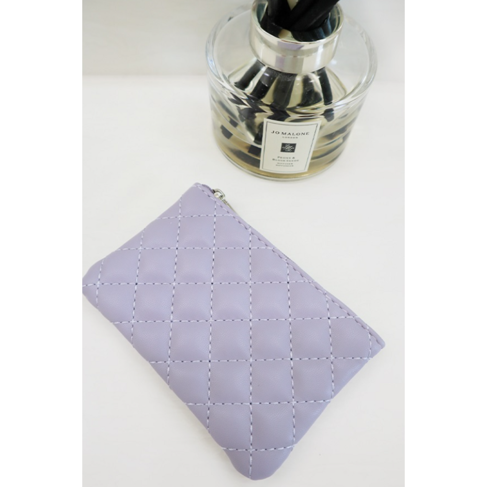 Love and Repeat Love and Repeat Rhombus Pattern Zipper Coin Purse Purple