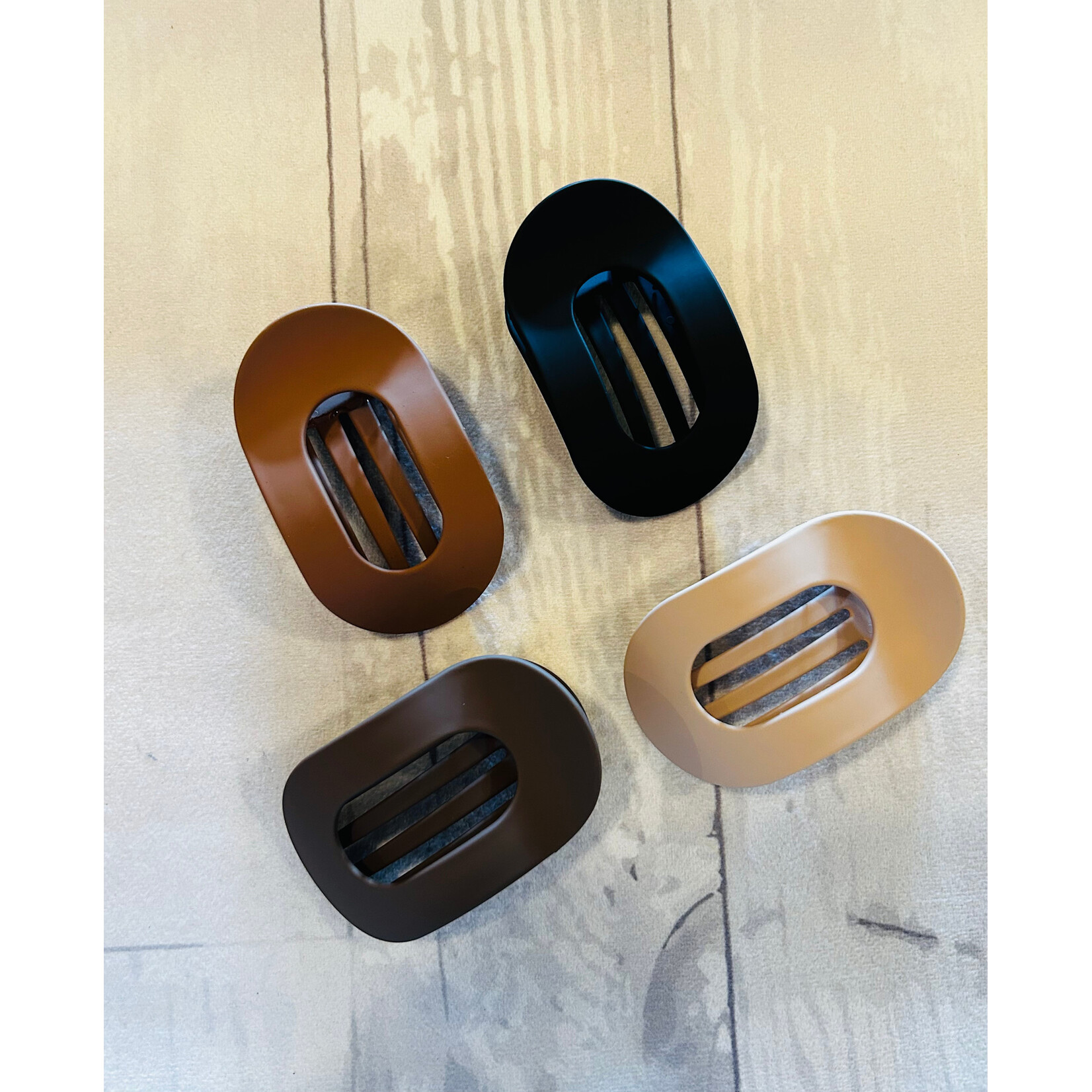 Love and Repeat Love and Repeat Matt French Concord Hair Clip Brown