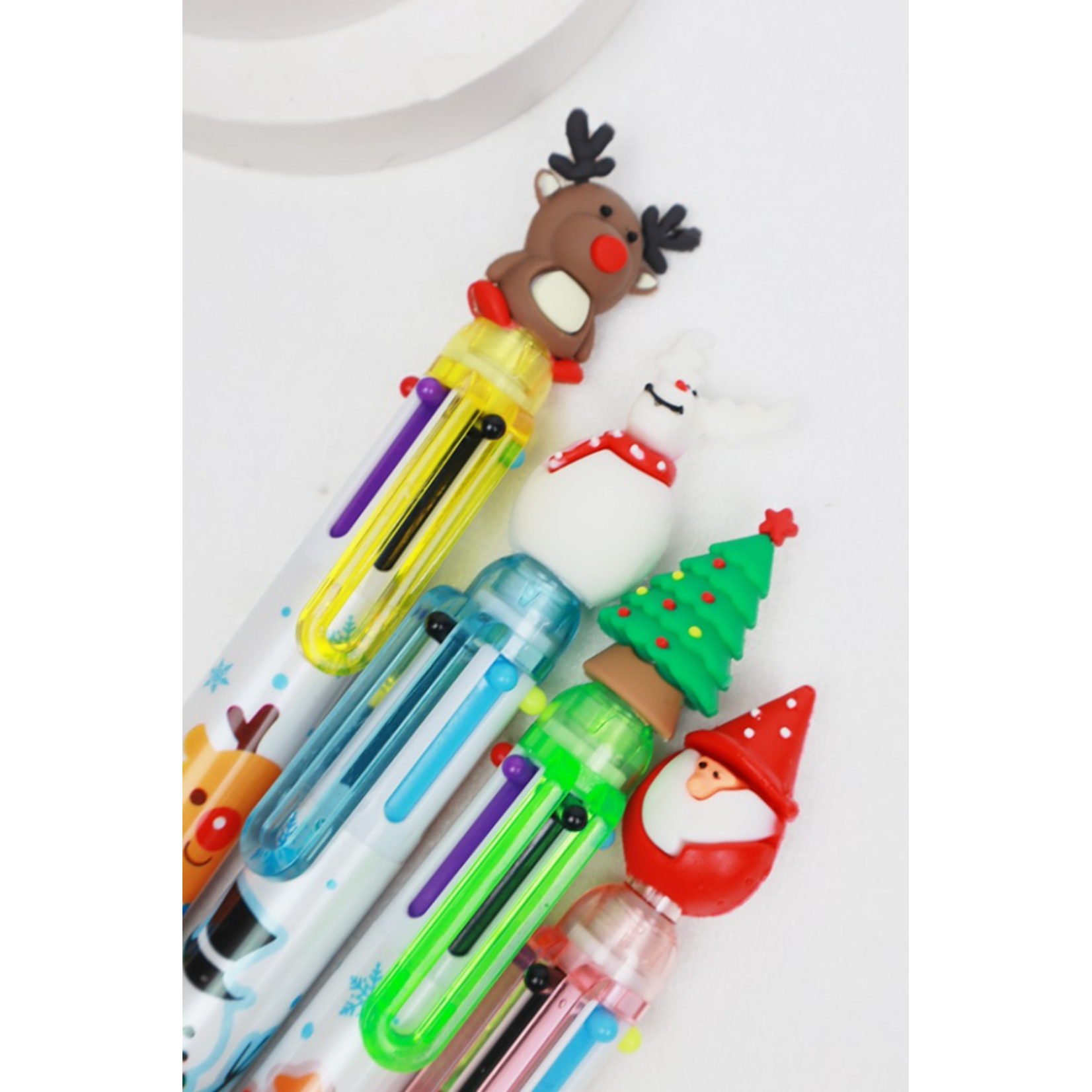 Love and Repeat Love and Repeat Christmas Theme Multi Color Ballpoint Pen Snowman Reindeer
