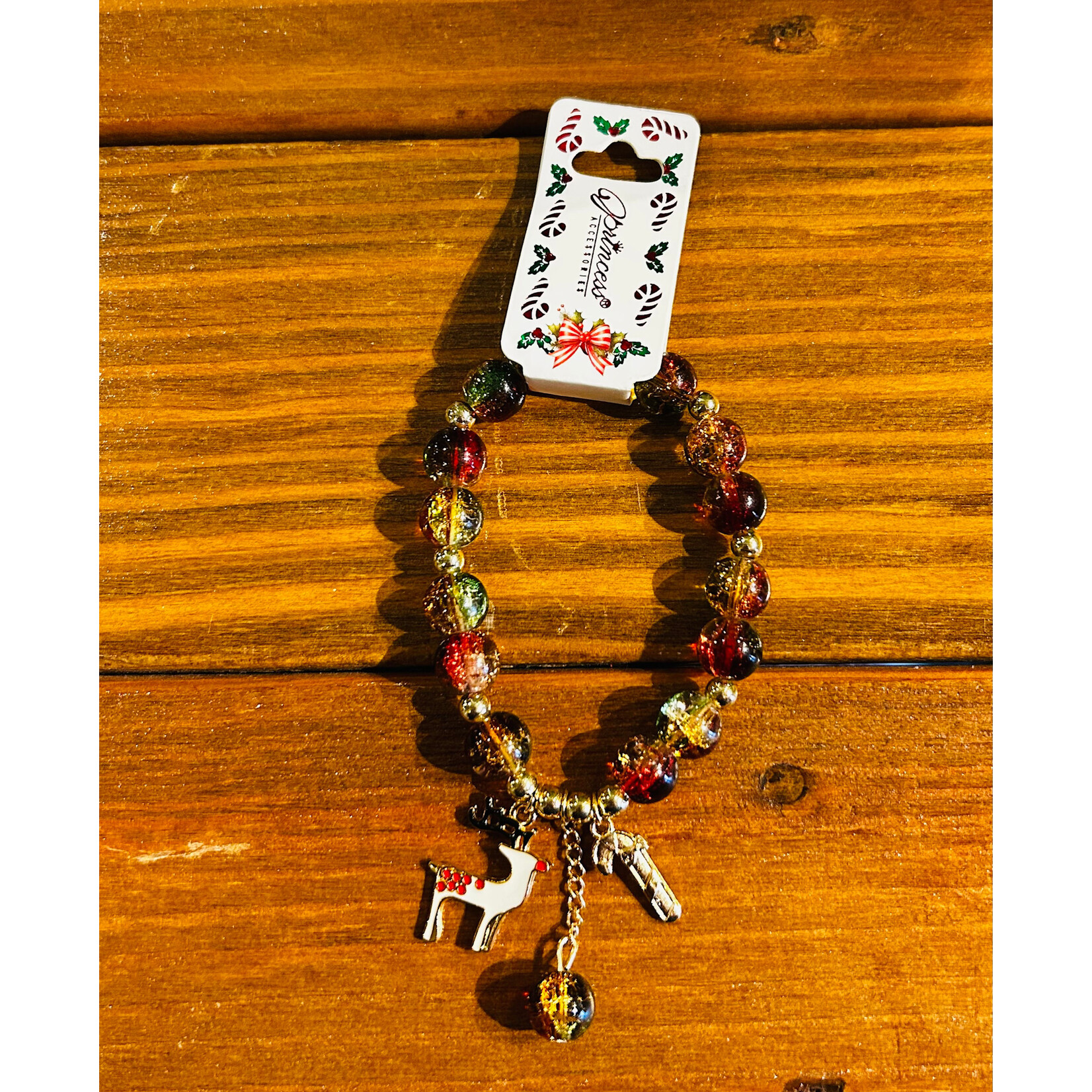 Love and Repeat Love and Repeat Stretch Christmas Charm Bracelet Style 5