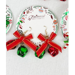 Love and Repeat Love and Repeat Christmas Earrings Red and Green Bells