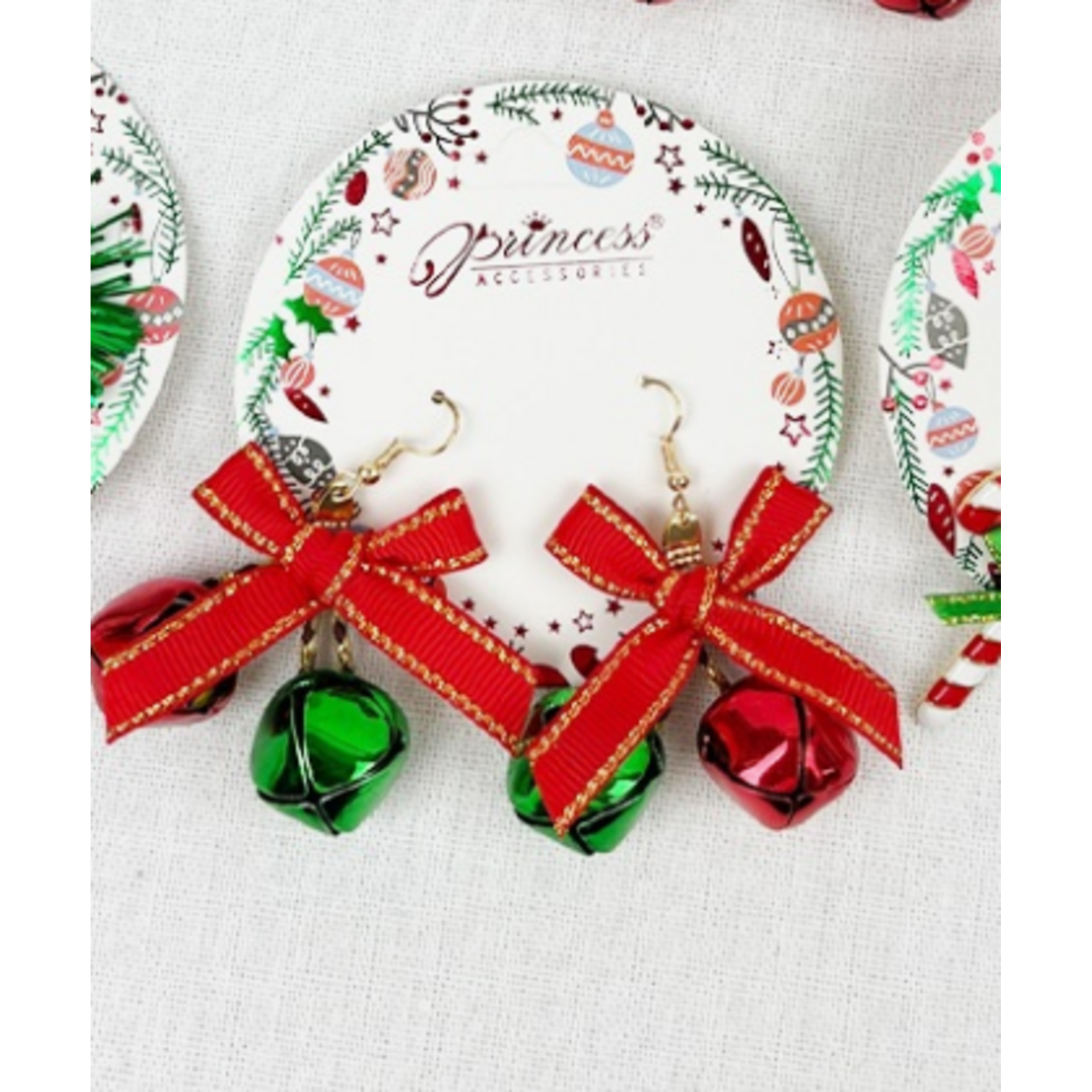 Love and Repeat Love and Repeat Christmas Earrings Red and Green Bells