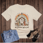 Rebel Rose Rebel Rose Christmas Boho The Greatest Gift Graphic Tee Cream