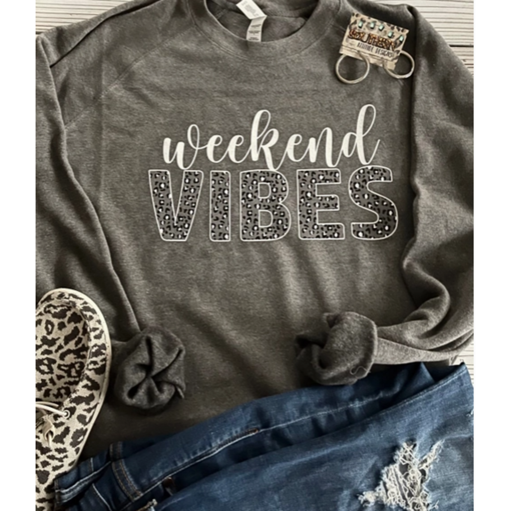 Southern Attitude Designs Southern Attitude Designs Weekend Vibes Crewneck
