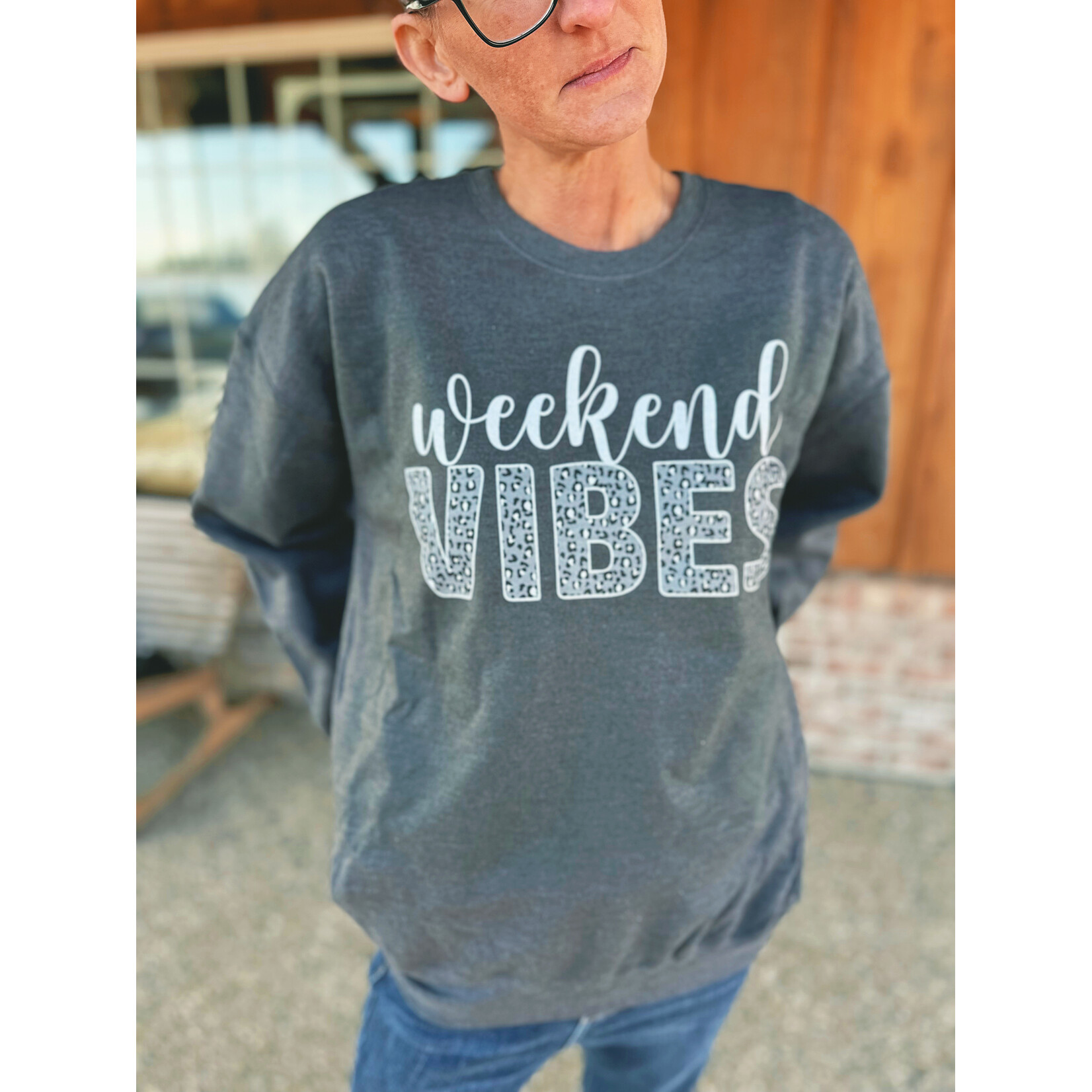 Southern Attitude Designs Southern Attitude Designs Weekend Vibes Crewneck