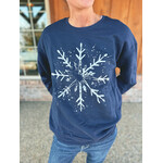Southern Attitude Designs Southern Attitude Designs Grunge Snowflake Crewneck
