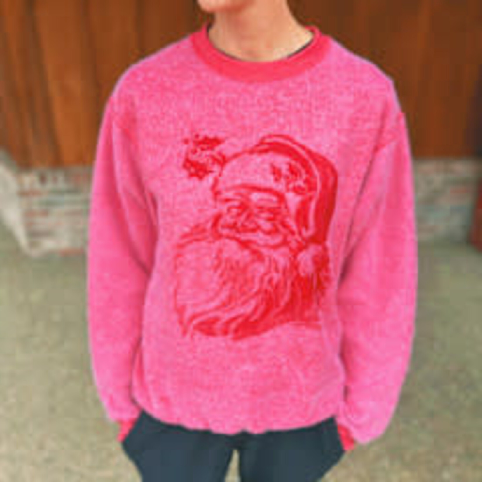 Knox + Nell Knox + Nell Inside Out Christmas Sweatshirt Santa