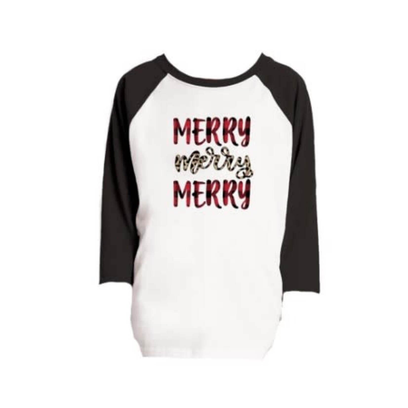 Jane Marie Jane Marie Kids Merry Merry Merry 3/4 Sleeve Raglan