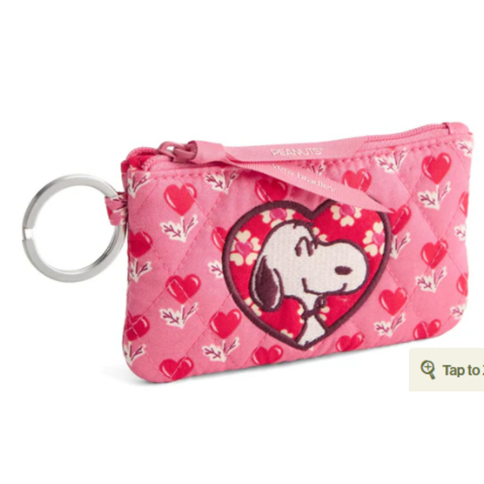 Vera Bradley Vera Bradley Peanuts Zip ID Case Love is in the Air