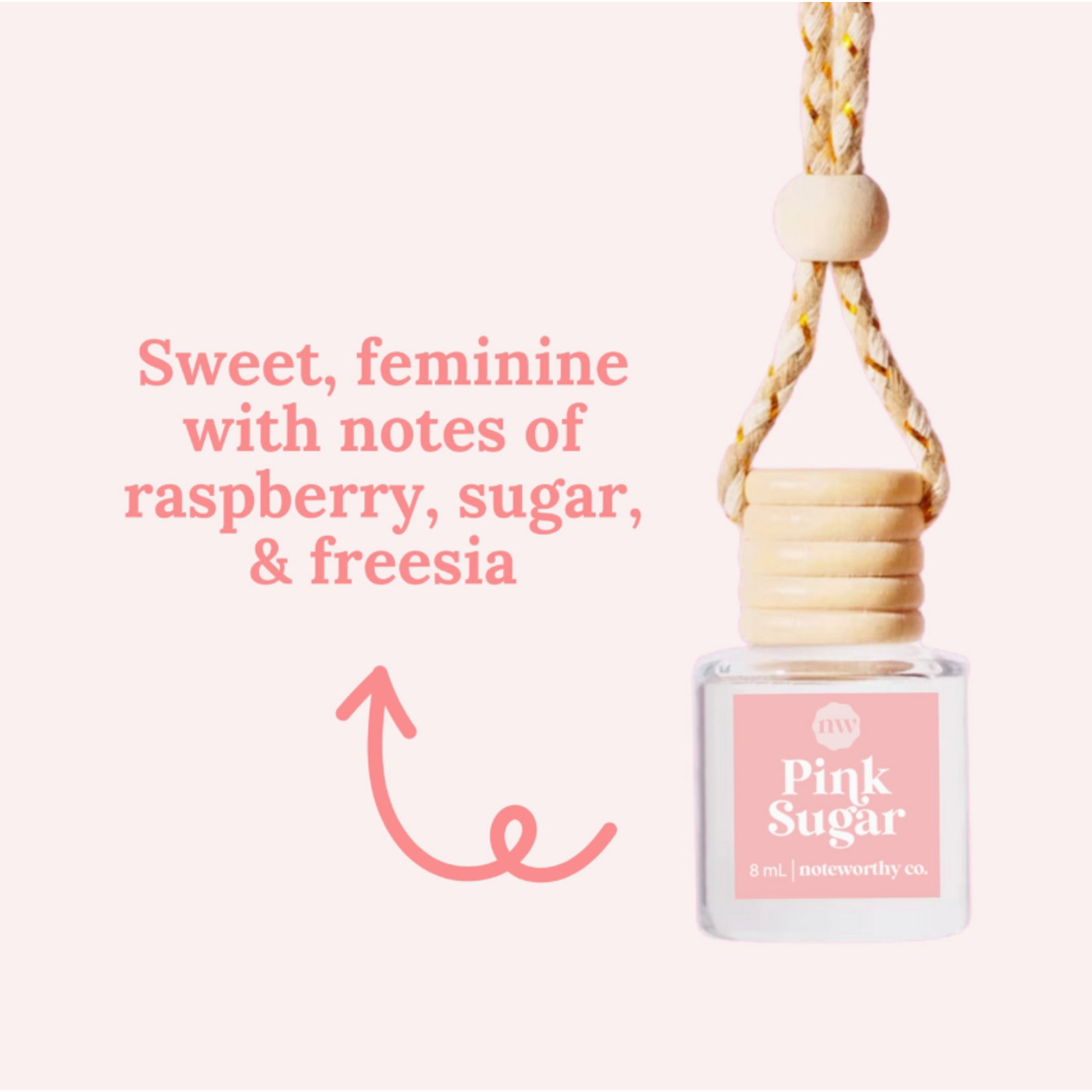 Noteworthy Co. Noteworthy Co. Car Diffuser Pink Sugar