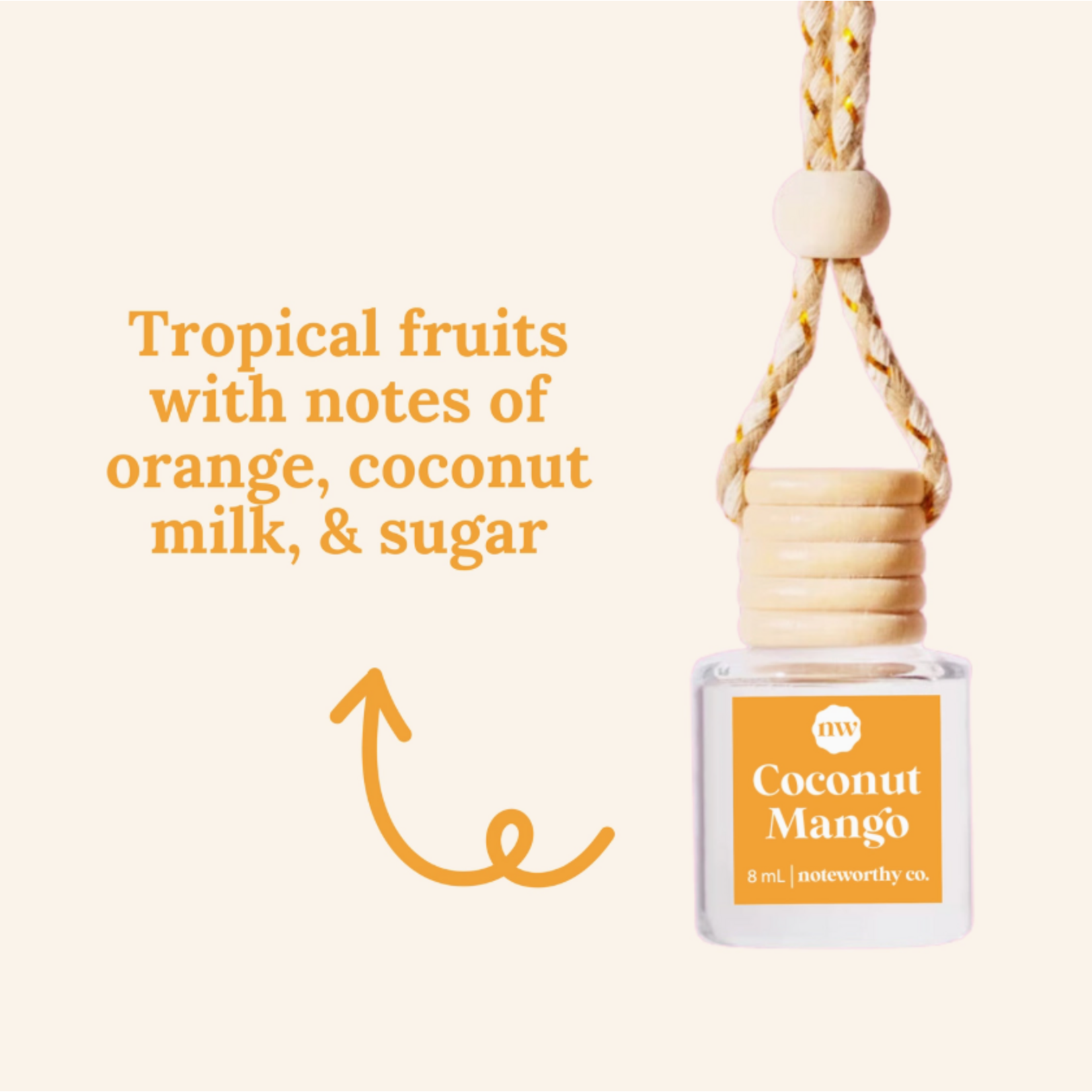 Noteworthy Co. Noteworthy Co. Car Diffuser Coconut Mango