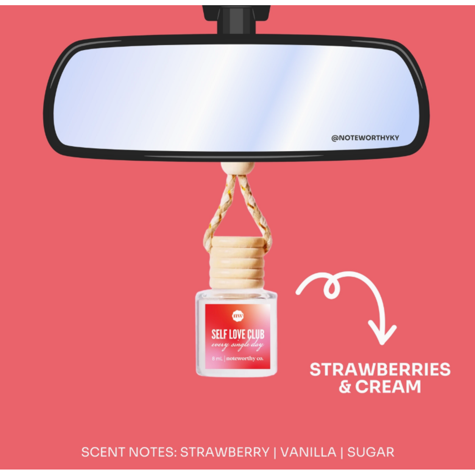 Noteworthy Co. Noteworthy Co. Car Diffuser Self Love Club