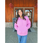 Zenana Zenana Half Zip Fleece Pullover W/ Kangaroo Pocket Candy Pink