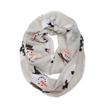 Mirabeau Mirabeau Holiday Theme Infinity Scarf Light Gray Snowman