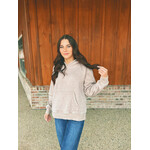 Zenana Zenana Fleece Acid Wash Kangaroo Pocket Hoodie Ash Mocha