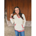 Little Daisy Closet Little Daisy Closet Trim Crochet Knit Patchwork Exposed Seam Hoodie