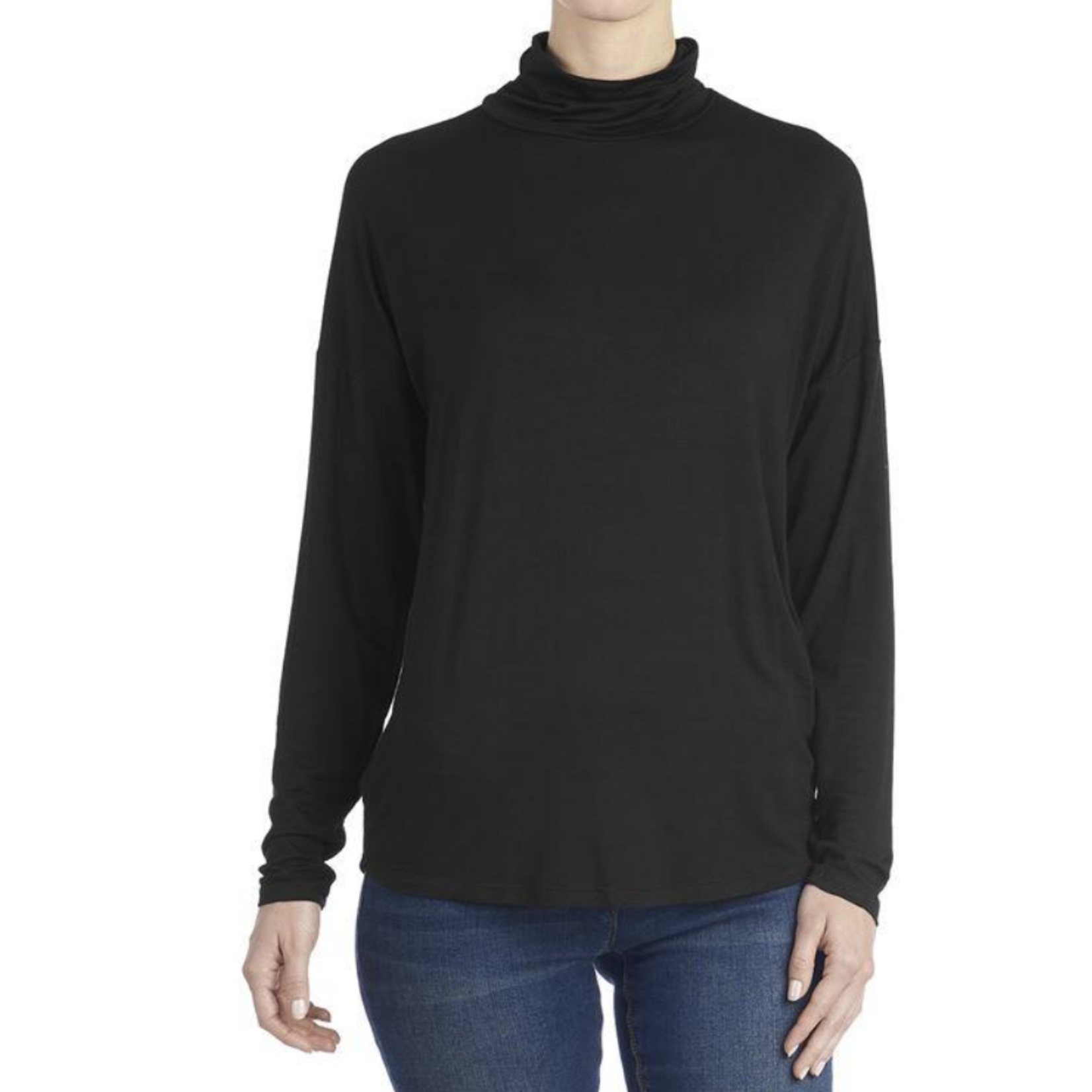 Coco + Carmen Coco + Carmen Scrunch-Up Turtleneck 2039068 Black XXL