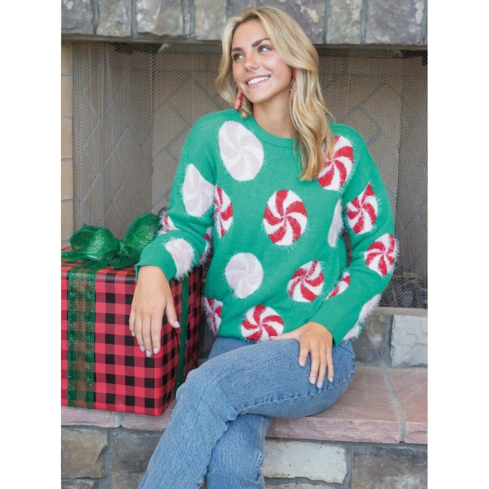 Simply Southern Simply Southern Sweater Fuzzy Candy