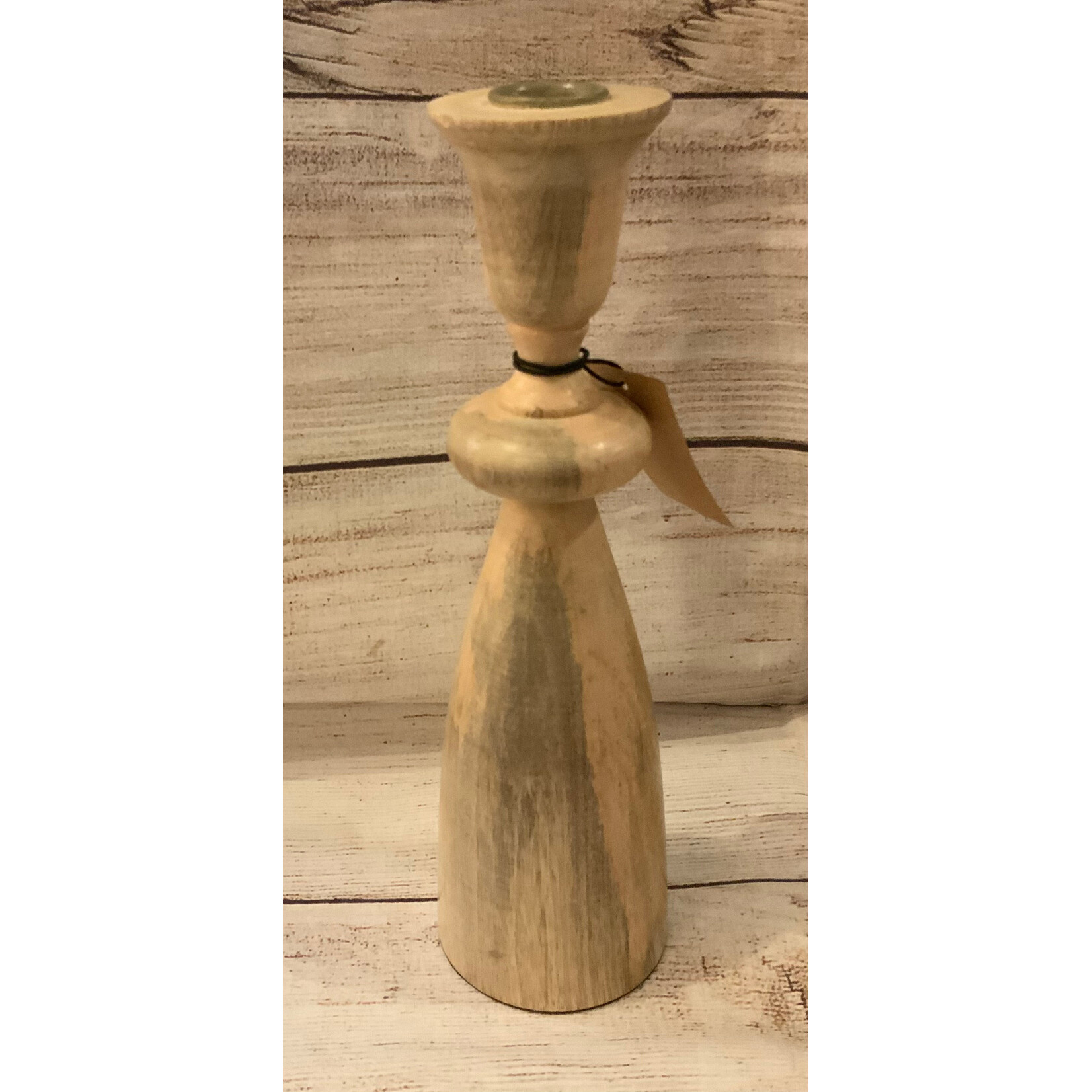 Creative Co-op Creative Co-op Wood Taper Candle Holder Large