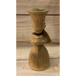 Creative Co-op Creative Co-op Wood Taper Candle Holder Small