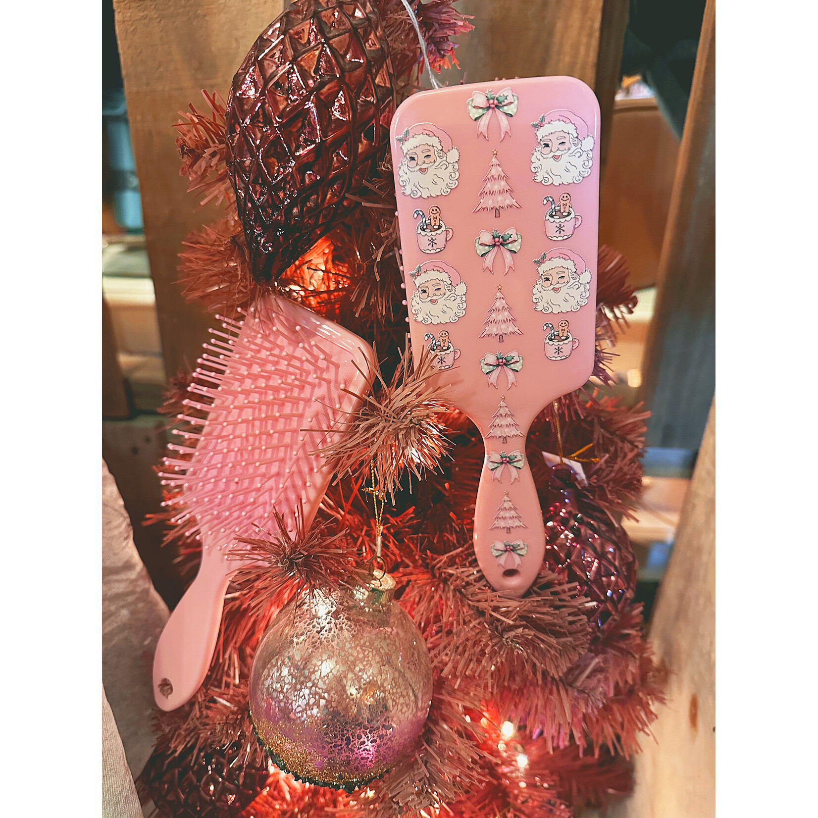 Lovesoft Lovesoft Pink Sweet Santa Air Cushion Hairbrush