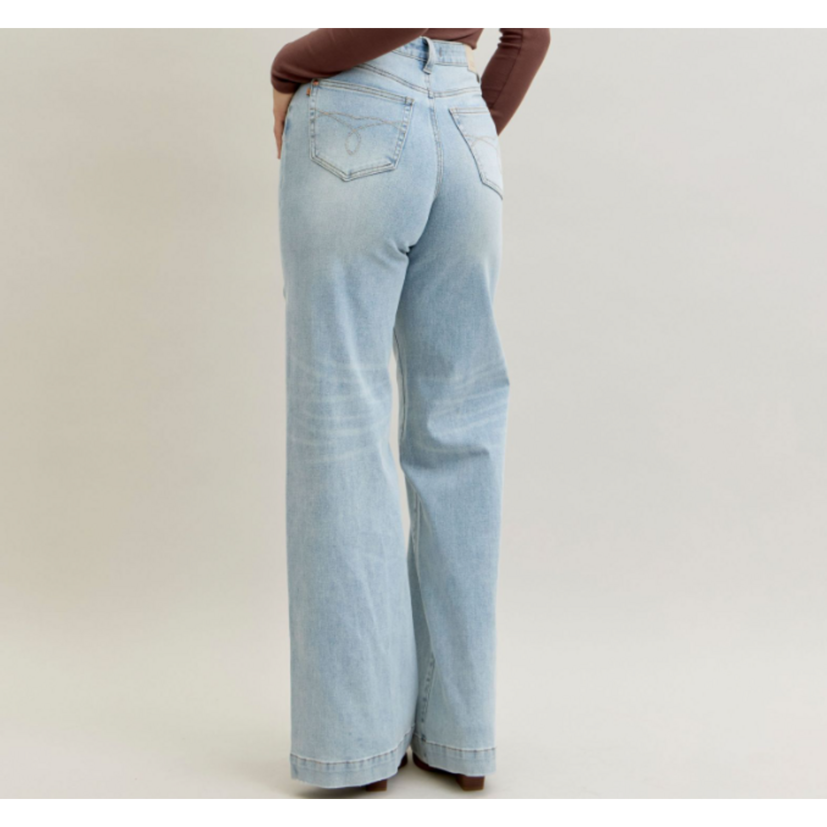 Judy Blue Judy Blue HW Retro Wide Criss-Cross WB Mild Destroy 881024