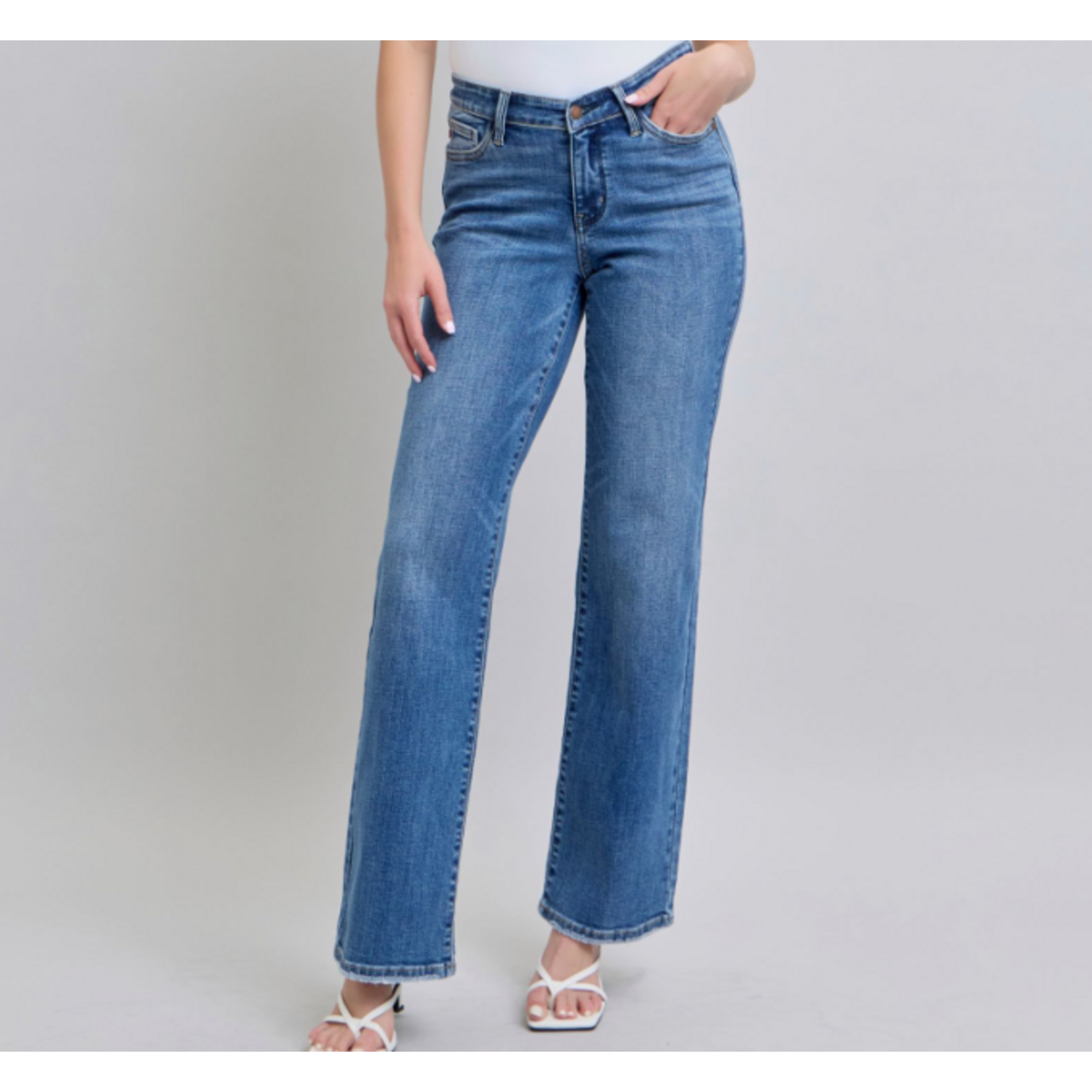 Judy Blue Judy Blue HW V-Front Vintage Wash Straight Fit 82623