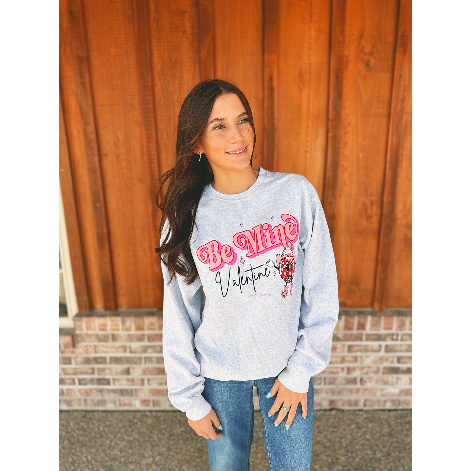 Simply Southern Simply Southern Crewneck Be Mine Flurry