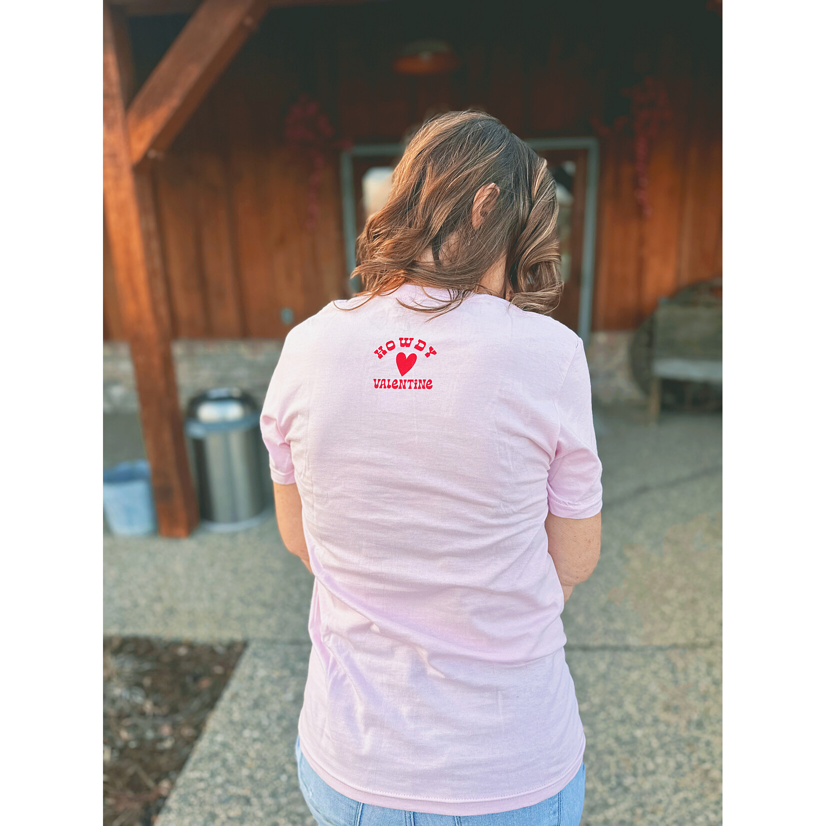 Simply Southern Simply Southern Shorth Sleeve Howdy Light Pink