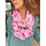 AGP Pink Love Heart Infinity Scarf