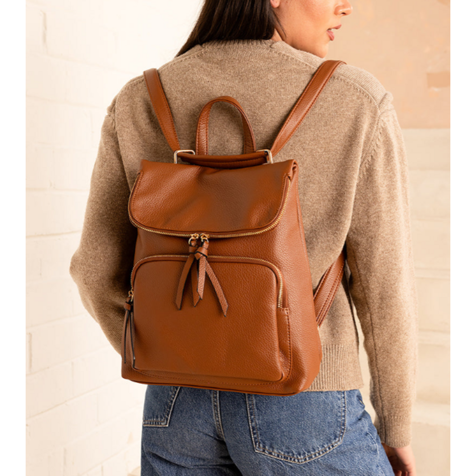 Jen & Co Jen & Co Everlee Backpack Brown BP2748