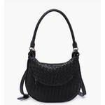 Jen & Co Jen & Co Kaylor Woven Crossbody Black M2686