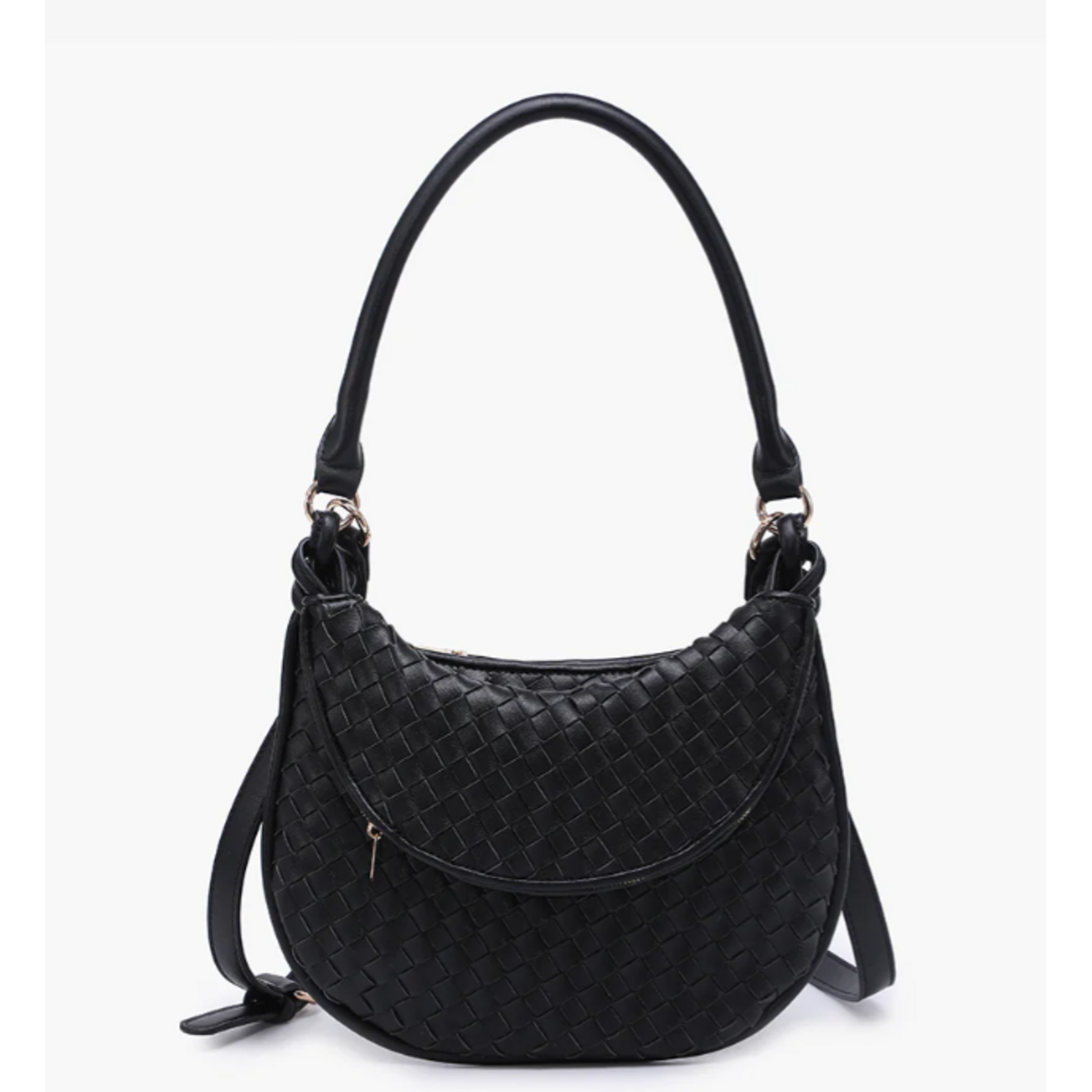 Jen & Co Jen & Co Kaylor Woven Crossbody Black M2686