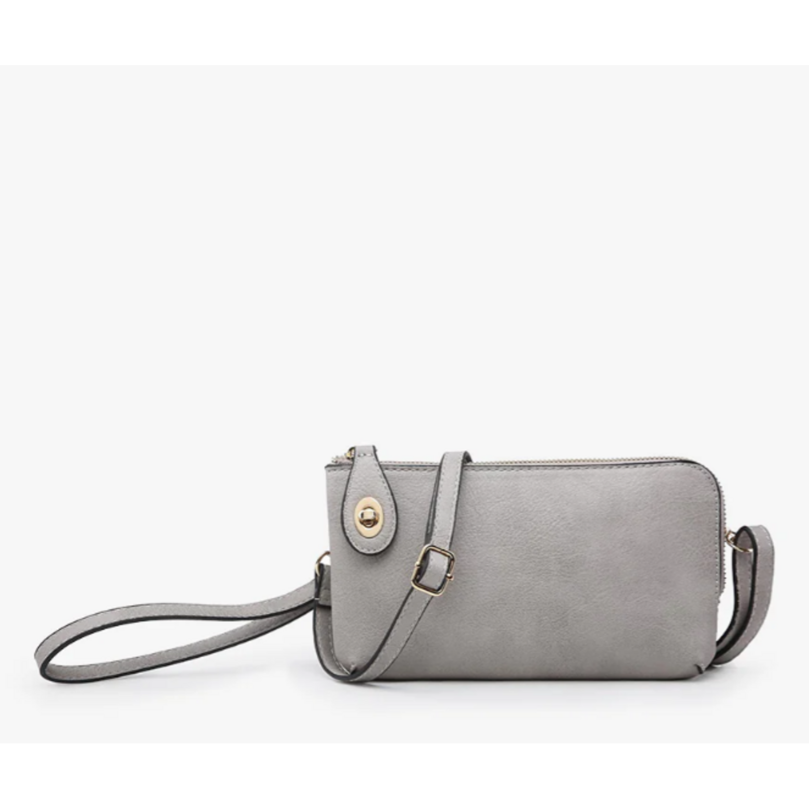 Jen & Co Jen & Co Kendall Crossbody Wristlet Grey M1818