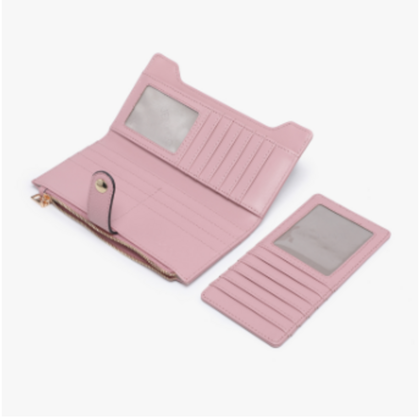 Jen & Co Jen & Co Violet Fold Out Wallet Lt. Rosewood WL2792