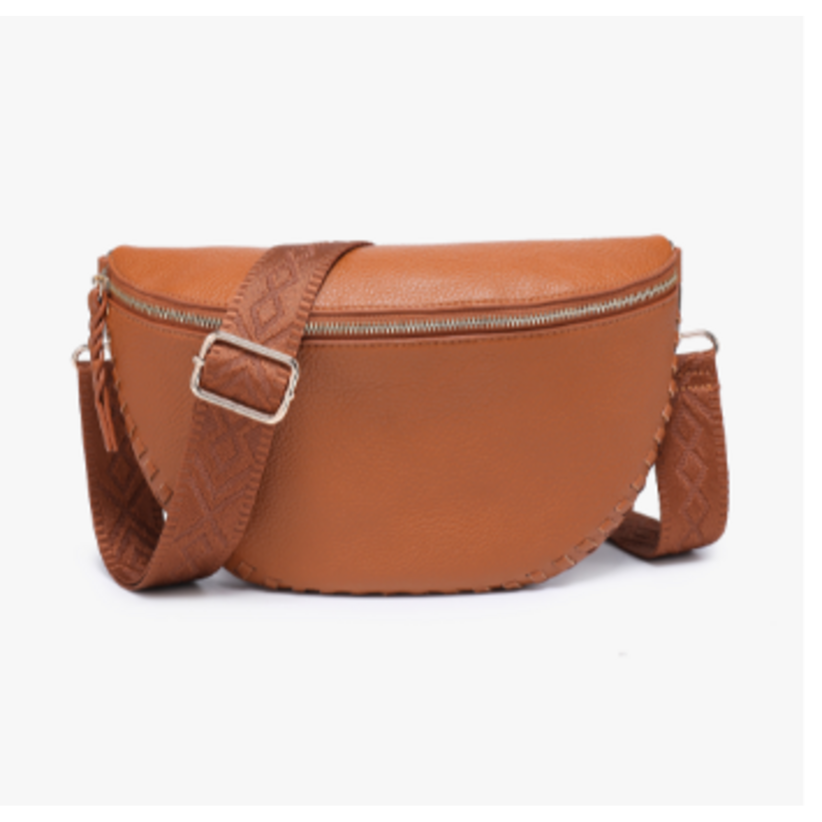 Jen & Co Jen & Co Janae Whipstitch Crossbody Saddle M2684